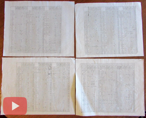 Longitude Latitude 1667 de Fer Boisseau rare set 4 engravings maps cartography