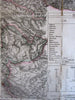 Serbia Europe Skutari 1858 Schede large linen backed military detailed map