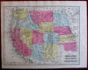 Texas map 1872 American Western U.S. states nice lot of 4 maps North America