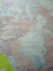 Canada Geological Tectonic Wall Map 1950 huge rare 5' wide British Columbia