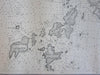 Dix Island Maine 1874 coastal chart old map detailed scarce heavy paper