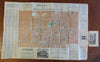 Brussels Bruxelles 1875 old folding pocket map tourist advertising souvenir