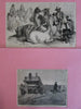 Peru South America scenes c.1850-80 lot x 25 printed images wood engravings ethnic