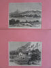 Peru South America scenes c.1850-80 lot x 25 printed images wood engravings ethnic