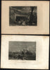 Holy Land Jerusalem Bethlehem lot x 10 nice views engraved prints issued c.1840-50