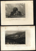 Holy Land Jerusalem Bethlehem lot x 10 nice views engraved prints issued c.1840-50