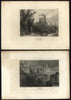 Holy Land Jerusalem Bethlehem lot x 10 nice views engraved prints issued c.1840-50