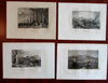 Middle East Arabia Syria Jerico Ararat Lot x 10 engraved prints c.1840-50 nice views