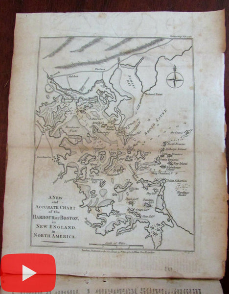 Boston Harbor chart 1782 political magazine map American Revolutionary War