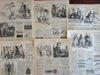 Abraham Lincoln 1863-65 Lot x 10 political cartoons Popular Press Harpers Weekly