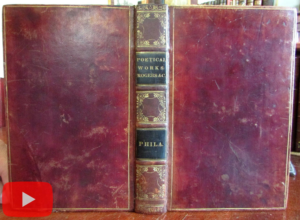 Poetry Poetical Works 1836 fine book Rogers Lamb Campbell Montgomery White