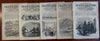 American Civil War newspapers Leslie's illustrated 1862-63 Lot 5 issues woodcuts