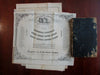 New York State 1824 pocket map Spoffard's Gazetteer Albany Constitution Senate