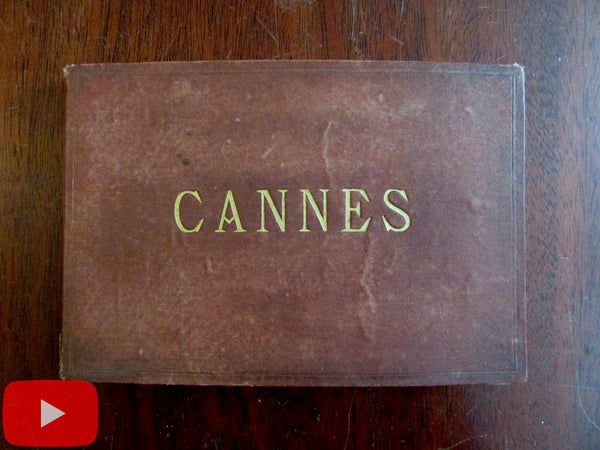 Cannes France c.1870-5 Albumen Tourist souvenir photograph book 12 images