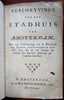 Amsterdam Stadhuis Dam square Royal Palace guide book 1781 Mortier 3 city views