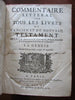 Bible Commentary Genesis 1715 by Augustin Calmet large leather book