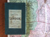 London environs old map c.1870 huge WH Smith linen backed hand colored