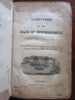 New Hampshire 1823 State Gazetteer 8 engraved views fine leather book