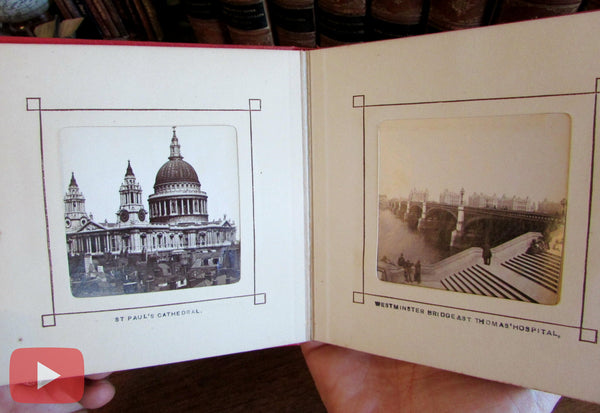 London c.1870-80 Photographic tourist souvenir album old book nice city views
