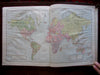 World Geography maps views ethnography 1872-1895 group 5 illustrated books