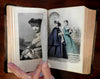 Peterson's Lady's Magazine 1864 Annual 12 issues color fashion plates leather book