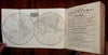 World Atlas Geography Gazetteer 1815-17 Kelly 83 maps & plates views 2 vol. leather