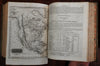 World Atlas Geography Gazetteer 1815-17 Kelly 83 maps & plates views 2 vol. leather