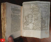 Geography geographical pocket atlas 1751 unique binding 17 Vaugondy world maps