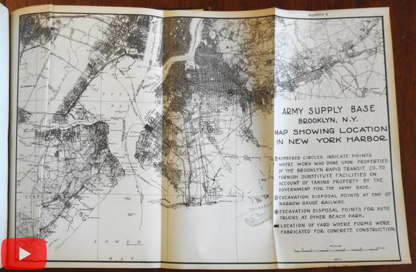 Brooklyn New York Army Supply Base 1919 Project Completion Report 63 photographs