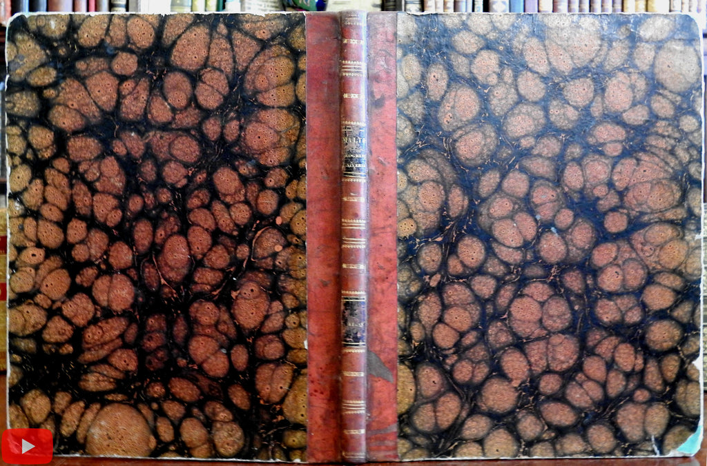 World Atlas 1842 Geography Malte Brun folio book w/ 74 maps modern & ancient