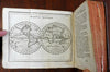 Pocket World Atlas 1749 Universal Geography leather book 18 maps Calif Island