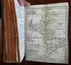 Pocket World Atlas 1749 Universal Geography leather book 18 maps Calif Island