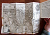 Florence Italy Firenze Italia 1804 rare city guide folding 1784 city plan map