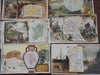 Cartographic trade cards c.1880's lot of 50 Arbuckle coffee world geography
