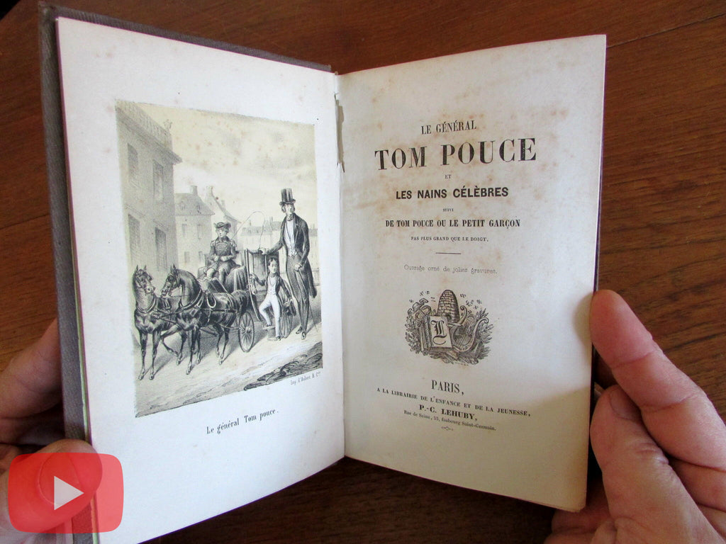 Tom Thumb c.1852 rare illustrated Childrens French book 11 lithographs