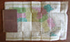 Massachusetts pocket map 1839 Dorr Howland cloth gilt folder tables scarce