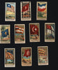 Africa Flags national 1887 lot x 10 miniature chromolithographed cards