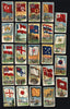 World Flags Asia Australia Pacific c.1909-11 Tobacco card lot of 24 miniatures