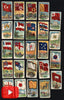 World Flags Asia Australia Pacific c.1909-11 Tobacco card lot of 24 miniatures