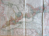 British Possessions North America Canada 1848 rare large map w/ city plans