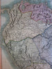 South America 1807 John Cary 2 sheet large folio antique map pair old color