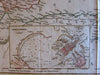 Valetta Malta harbor Europe 1848 old map Road of Odessa lovely Harper