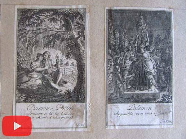 Miniature engravings c.1780-1800 era Lot x 75 old prints beds military women