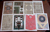 Arabian Turkish ornamentation prints c.1870-80 Owen Jones lot x 8 images