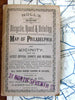 Philadelphia PA c.1908 Noll's huge pocket map bicycles automobiles roads