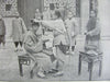 China Chinese life culture lot x 10 old prints c. 1908 Barber funeral families