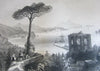 Italy c.1860 engraved prints lot x 10 Italia water views panoramas Bartlett