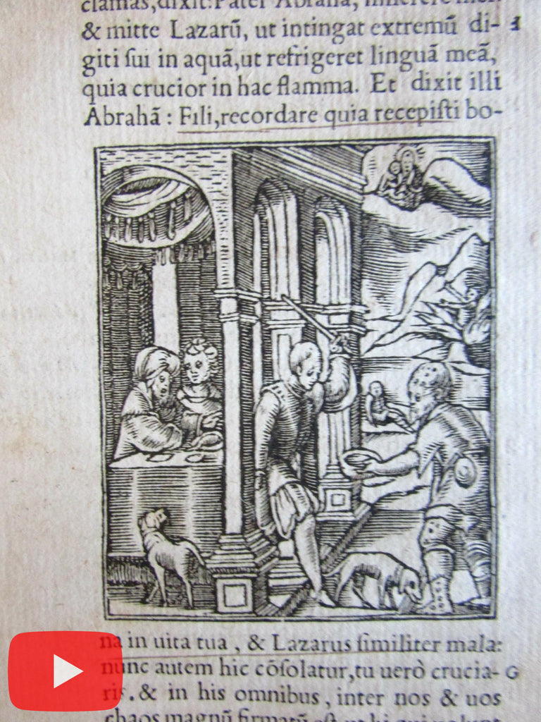 Bible scenes wood block prints 1549 lot x 7 old images Christ Religion