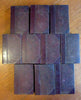Leather Bindings c. 1900 lot x 10 French gilt stamped Paris dates 1870's Greville
