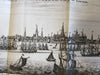 Amsterdam Netherlands 1737 rare guide book w/ 28 views city map Ij view Dapper